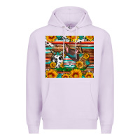 Lilac Easter eggs sunflower gemstone tumbler Easter Day Premium Hoodie - Neo Western