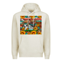 Oatmeal Heather Easter eggs sunflower gemstone tumbler Easter Day Premium Hoodie - Neo Western