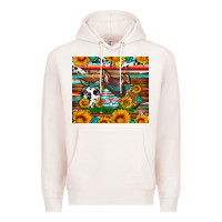 Pale Pink Easter eggs sunflower gemstone tumbler Easter Day Premium Hoodie - Neo Western