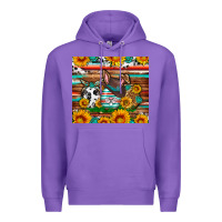 Purple Easter eggs sunflower gemstone tumbler Easter Day Premium Hoodie - Neo Western
