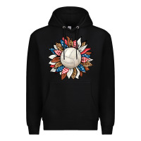 Black volleyball sunflower Premium Hoodie - HRA Design Shop