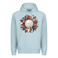 Blue Mist volleyball sunflower Premium Hoodie - HRA Design Shop