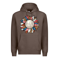 Coffee volleyball sunflower Premium Hoodie - HRA Design Shop