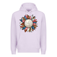 Lilac volleyball sunflower Premium Hoodie - HRA Design Shop