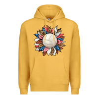 Mustard volleyball sunflower Premium Hoodie - HRA Design Shop
