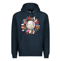 Navy volleyball sunflower Premium Hoodie - HRA Design Shop