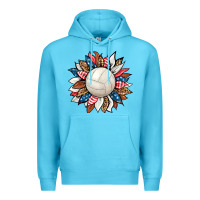 Ocean Blue volleyball sunflower Premium Hoodie - HRA Design Shop