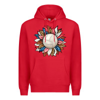 Red volleyball sunflower Premium Hoodie - HRA Design Shop