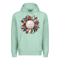 Volleyball Sunflower Premium Hoodie | Teevron
