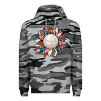 Slate Camo volleyball sunflower Premium Hoodie - HRA Design Shop