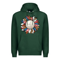 Sports Green volleyball sunflower Premium Hoodie - HRA Design Shop