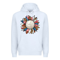 White volleyball sunflower Premium Hoodie - HRA Design Shop