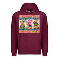Burgundy Easter Gnomies Tumbler Easter Day Premium Hoodie - Neo Western