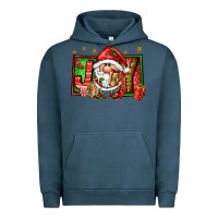 Pigment Midnight Navy joy santa gnomes Urban Hoodie - FaDigitalArtStudio