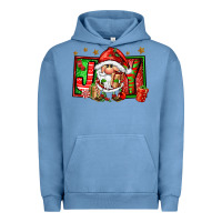 Pigment Pebble Blue joy santa gnomes Urban Hoodie - FaDigitalArtStudio