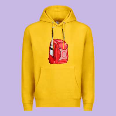 Red Bat Backpack Fa Element Premium Hoodie Designed By Fadigitalartstudio
