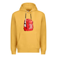 Mustard red bat backpack fa element Premium Hoodie - FaDigitalArtStudio
