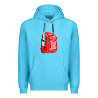 Ocean Blue red bat backpack fa element Premium Hoodie - FaDigitalArtStudio