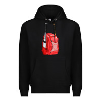 Black red bat backpack fa element Premium Hoodie - FaDigitalArtStudio