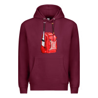 Burgundy red bat backpack fa element Premium Hoodie - FaDigitalArtStudio