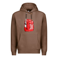 Chestnut red bat backpack fa element Premium Hoodie - FaDigitalArtStudio