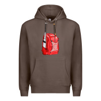 Coffee red bat backpack fa element Premium Hoodie - FaDigitalArtStudio
