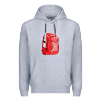 Heather Grey red bat backpack fa element Premium Hoodie - FaDigitalArtStudio