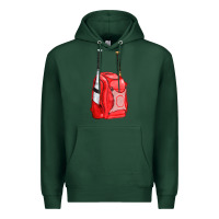 Sports Green red bat backpack fa element Premium Hoodie - FaDigitalArtStudio