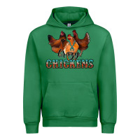 Emerald crazychickens Urban Hoodie - CowhideDigitalArt
