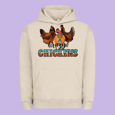 Crazychickens Urban Hoodie Designed By Cowhidedigitalart