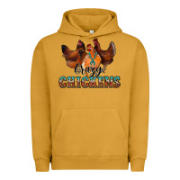 Pigment Peanut Butter crazychickens Urban Hoodie - CowhideDigitalArt