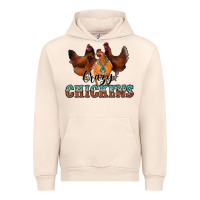 Sandshell crazychickens Urban Hoodie - CowhideDigitalArt