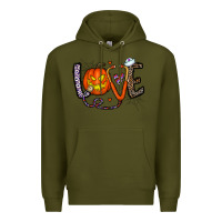 Army Green love halloween Premium Hoodie - CowhideDigitalArt