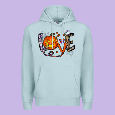 Love Halloween Premium Hoodie Designed By Cowhidedigitalart