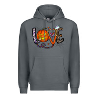 Rock love halloween Premium Hoodie - CowhideDigitalArt
