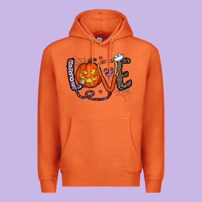 Love Halloween Premium Hoodie Designed By Cowhidedigitalart