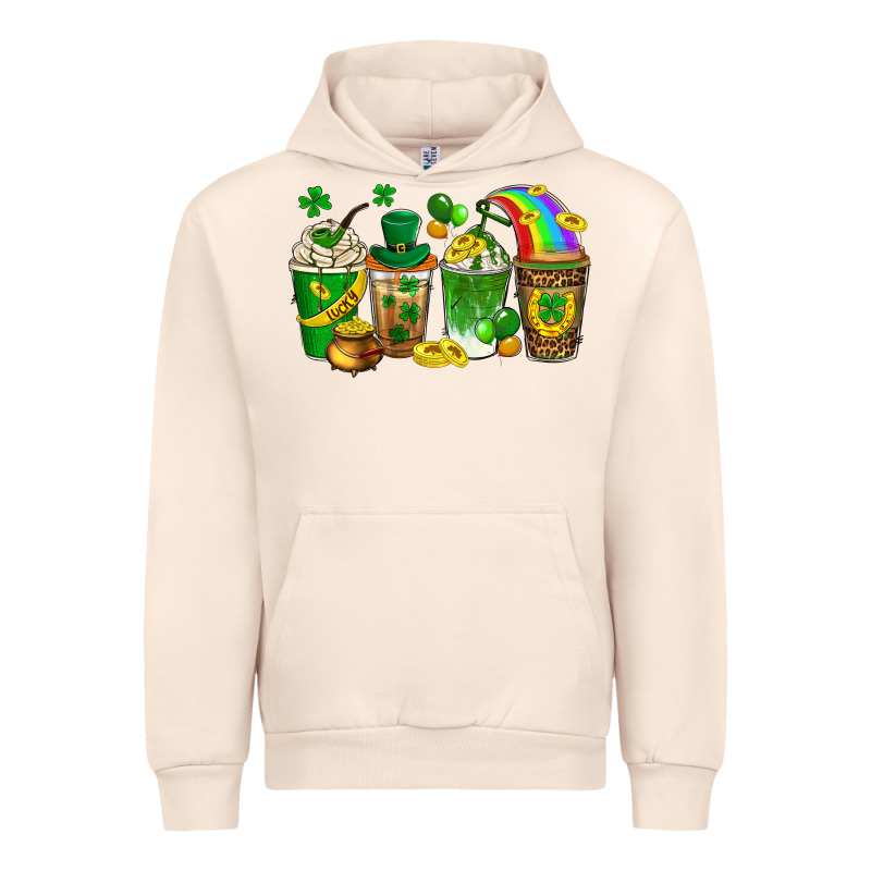 St. Patricks Day Coffee Drinks Urban Hoodie by Neo Western | Teevron