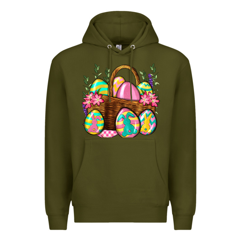Easter Eggs With Basket Easter Day Premium Hoodie by Neo Western | Teevron