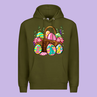 Easter Eggs With Basket Easter Day Premium Hoodie Designed By Neo Western