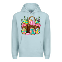 Blue Mist Easter eggs with basket Easter Day Premium Hoodie - Neo Western