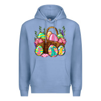 Colony Blue Easter eggs with basket Easter Day Premium Hoodie - Neo Western
