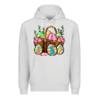 Dove Grey Easter eggs with basket Easter Day Premium Hoodie - Neo Western