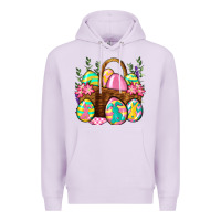 Lilac Easter eggs with basket Easter Day Premium Hoodie - Neo Western