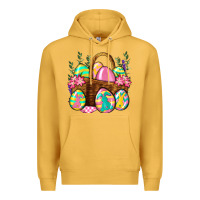 Mustard Easter eggs with basket Easter Day Premium Hoodie - Neo Western