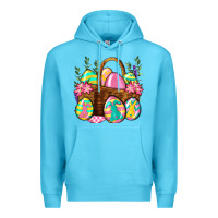 Ocean Blue Easter eggs with basket Easter Day Premium Hoodie - Neo Western