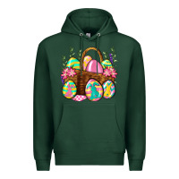 Sports Green Easter eggs with basket Easter Day Premium Hoodie - Neo Western