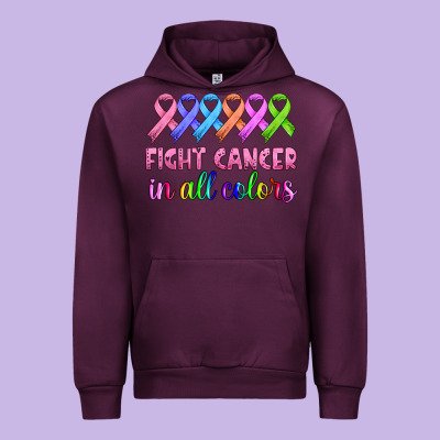Fight Cancer In All Colors Urban Hoodie Designed By Hra Design Shop
