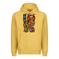 Antique Gold Love Halloween Lips Premium Hoodie - CowhideDigitalArt