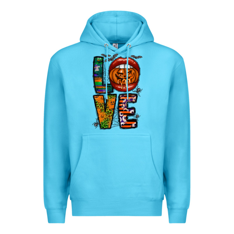 Love Halloween Lips Premium Hoodie by CowhideDigitalArt | Teevron