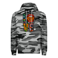 Slate Camo Love Halloween Lips Premium Hoodie - CowhideDigitalArt